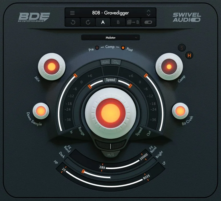 Swivel Audio BDE: Big Distortion Engine interface