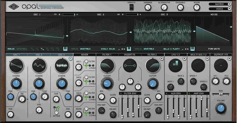 Universal Audio Opal Morphing Synthesizer interface
