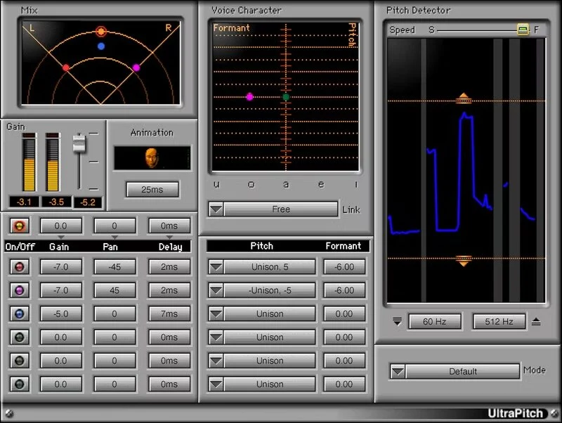 Waves UltraPitch interface