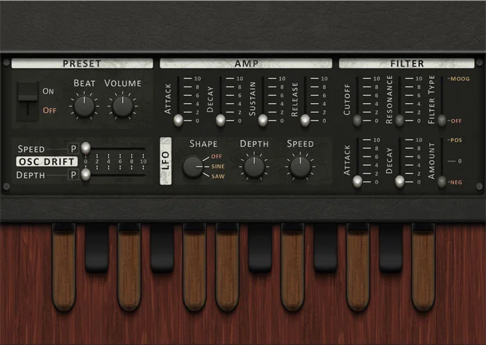 Wave Alchemy Bass Pedals interface