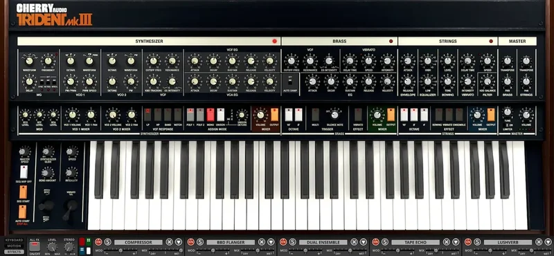 Cherry Audio Trident MK III interface