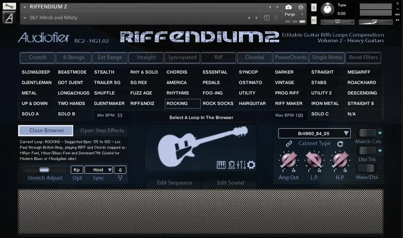 Audiofier Riffendium Vol. 2 interface