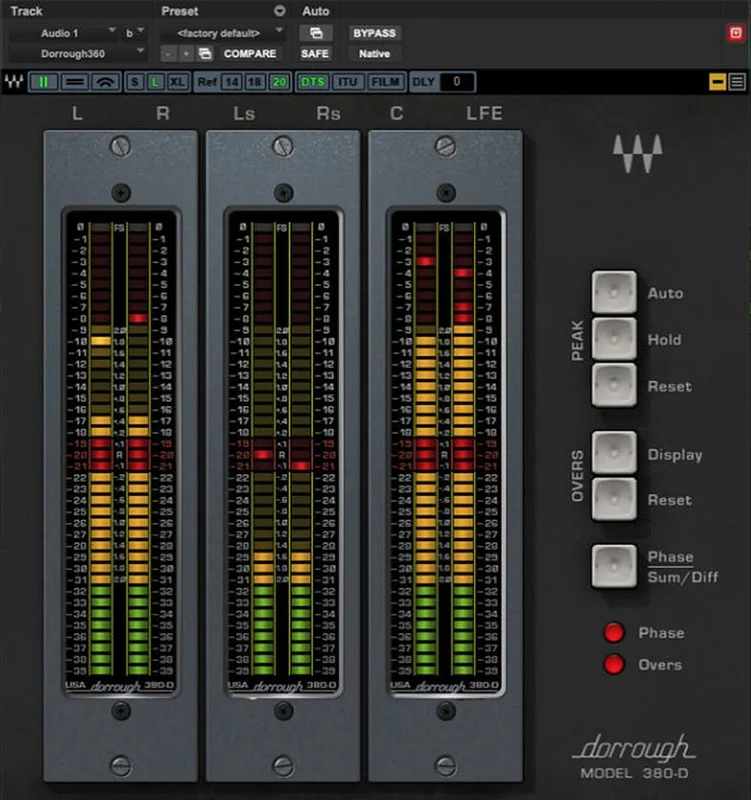 Waves Dorrough Surround interface