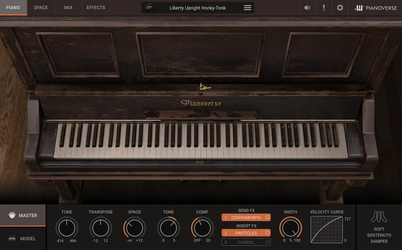 IK Multimedia Pianoverse - Liberty Upright interface