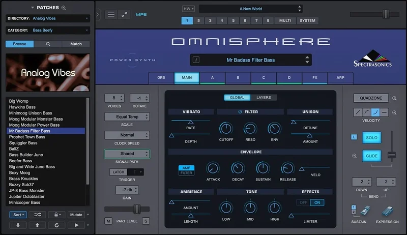 Spectrasonics Omnisphere 3 interface