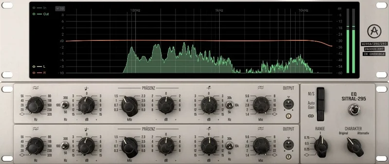 Arturia EQ SITRAL-295 interface