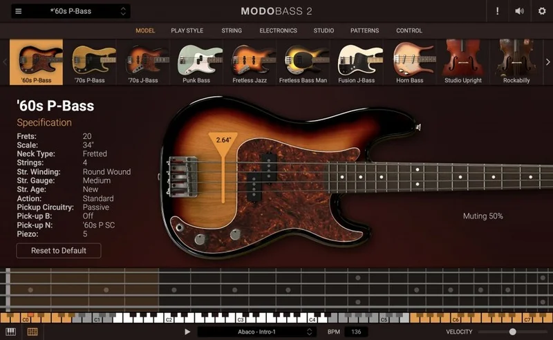 IK Multimedia MODO BASS 2 SE interface