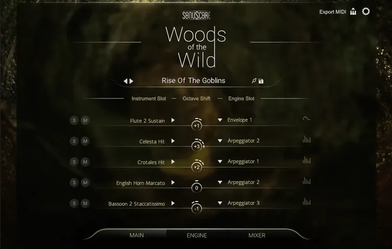 Sonuscore Woods Of The Wild interface