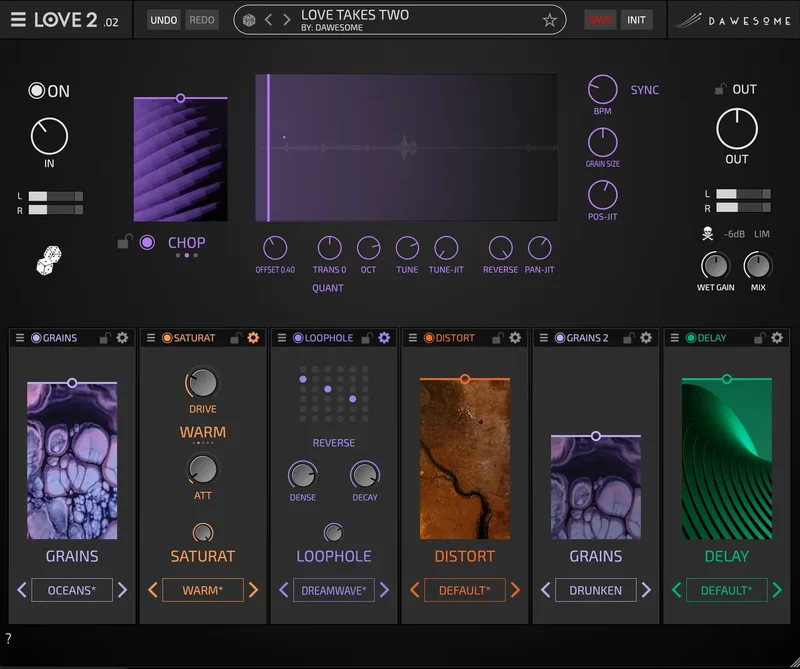Tracktion LOVE 2 Upgrade interface