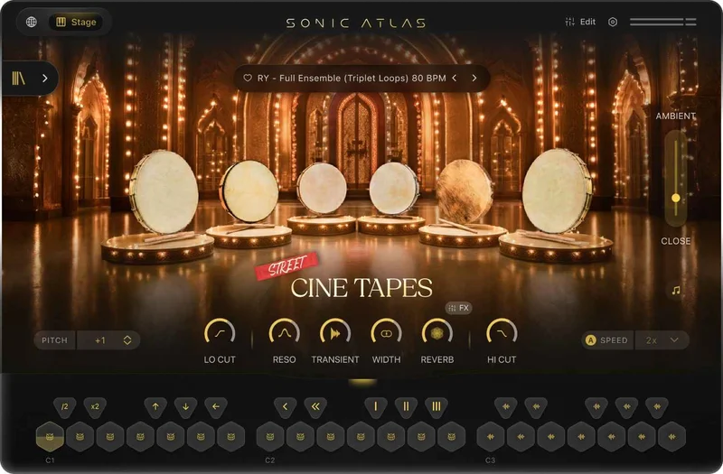 Pitch Innovations Sonic Atlas Expansion: Cine Tapes Kit interface