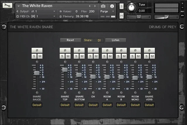 Robin Leijon The White Raven Snare interface