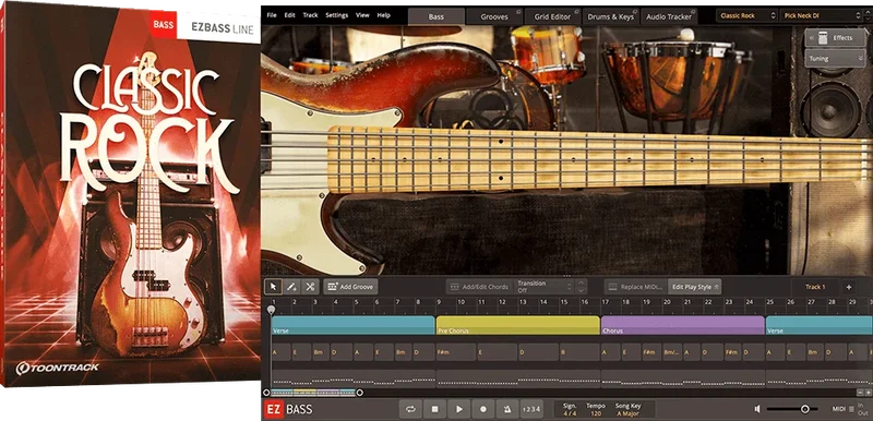 Toontrack EBX Classic Rock interface