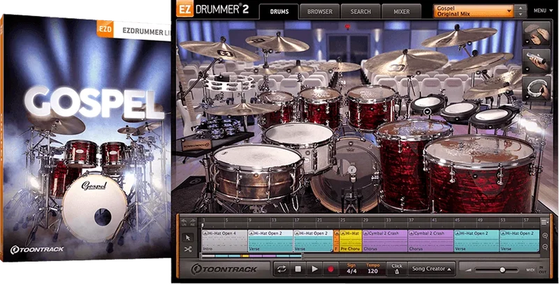Toontrack EZX Gospel interface