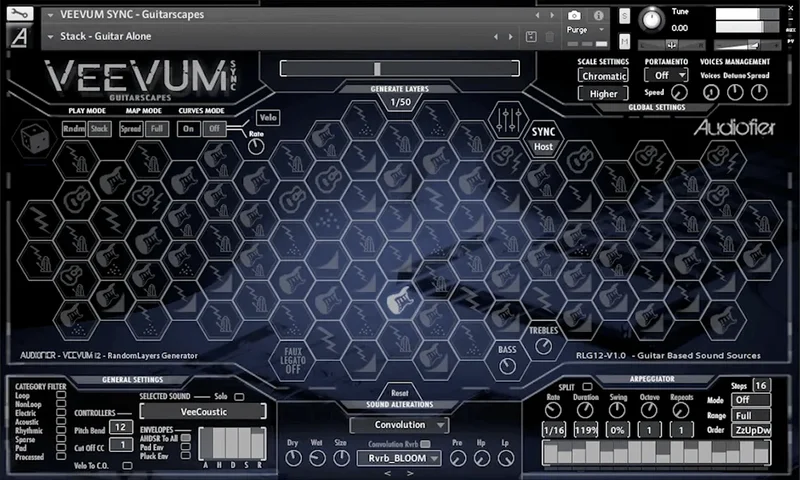 Audiofier Veevum Sync Guitarscapes interface