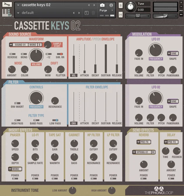 THEPHONOLOOP Cassette Keys.02 for Kontakt interface