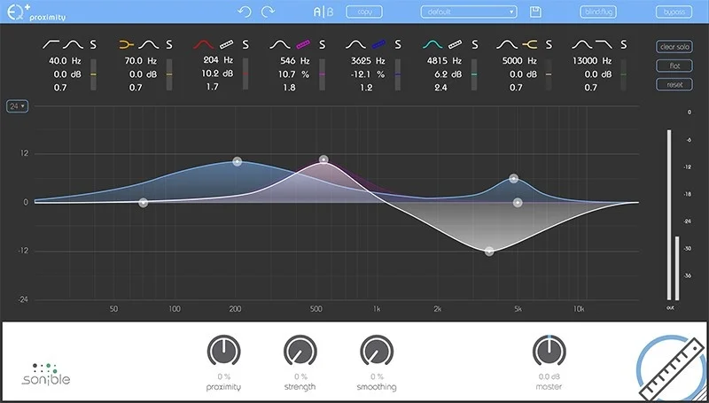 sonible proximity:EQ+ + 1 FREE sonible Product interface