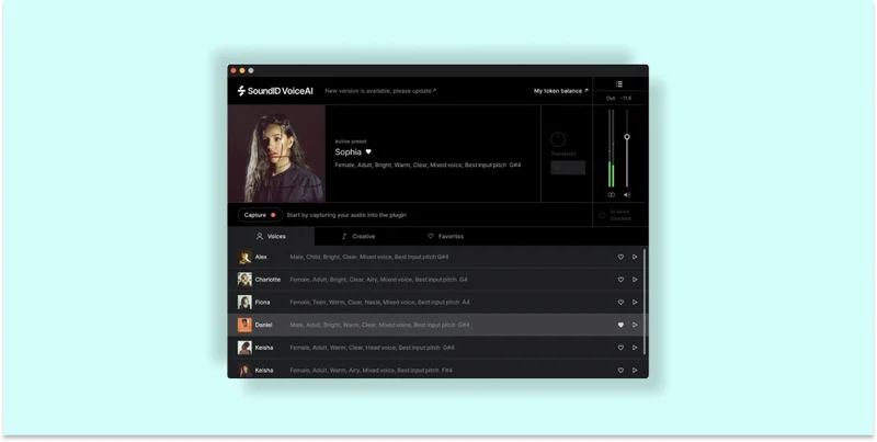 Sonarworks SoundID VoiceAI Small Token Pack interface