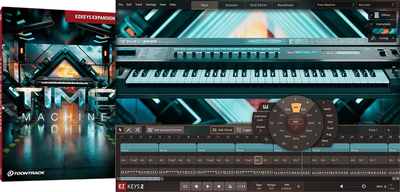 Toontrack EKX: Time Machine interface
