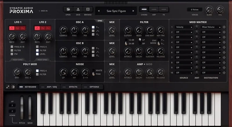 Synapse Proxima interface