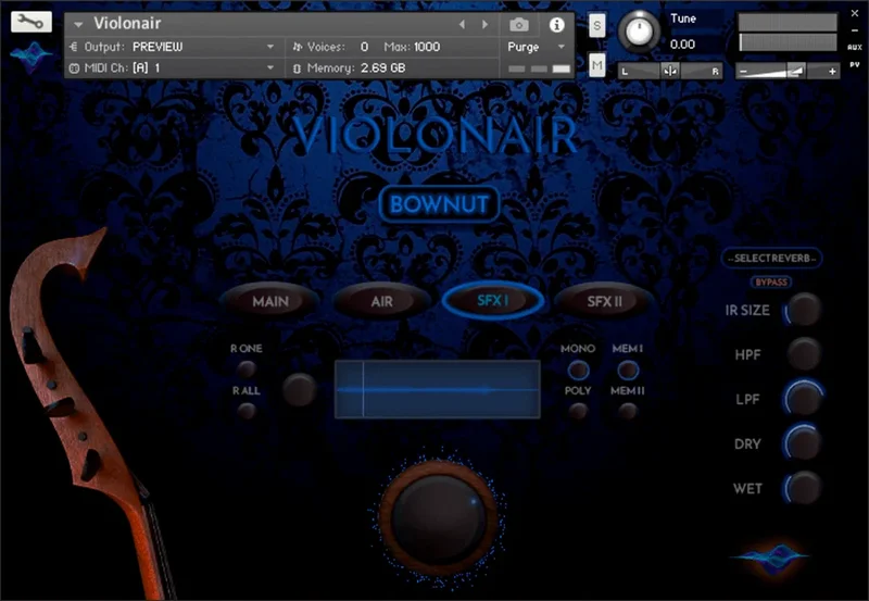 Guareschi Violonair interface