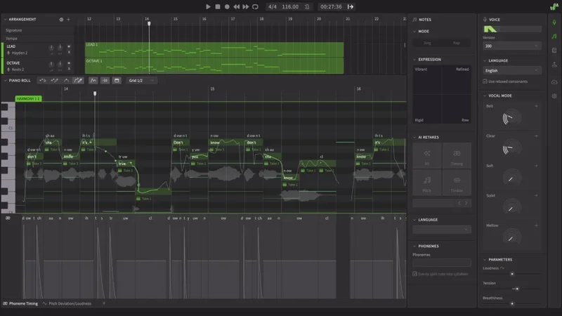 Dreamtonics Synthesizer V Bundle 1 interface