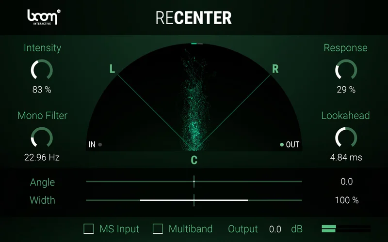 BOOM Library ReCenter interface