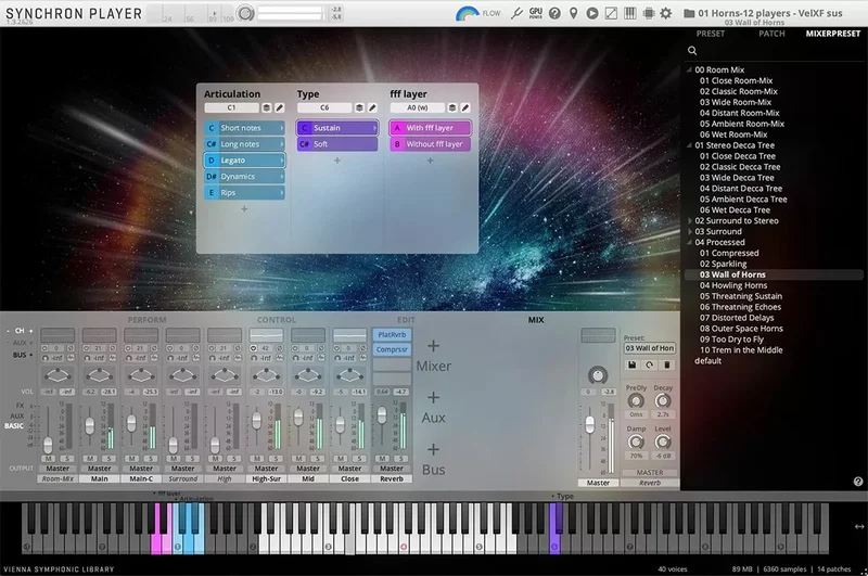VSL BBO Brass interface