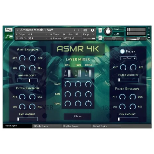 Soundethers ASMR 4K Kontakt Library interface