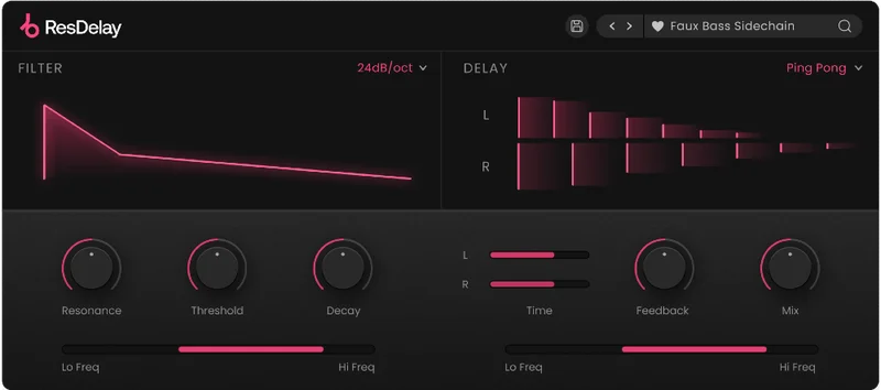 Plugin Boutique ResDelay interface