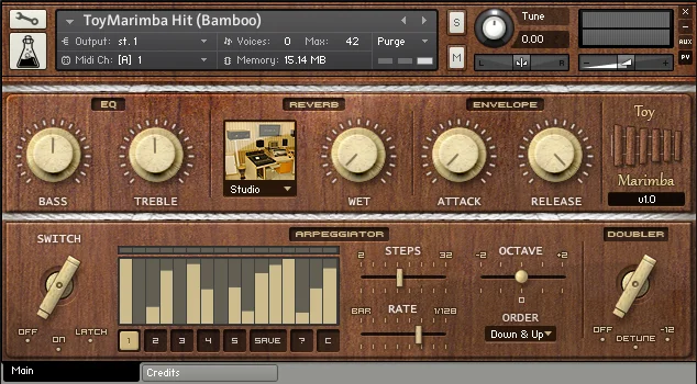 AudioThing Toy Marimba interface