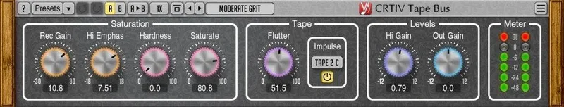 Voxengo CRTIV Tape Bus interface