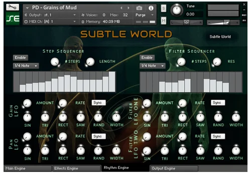Loot Audio Subtle World interface