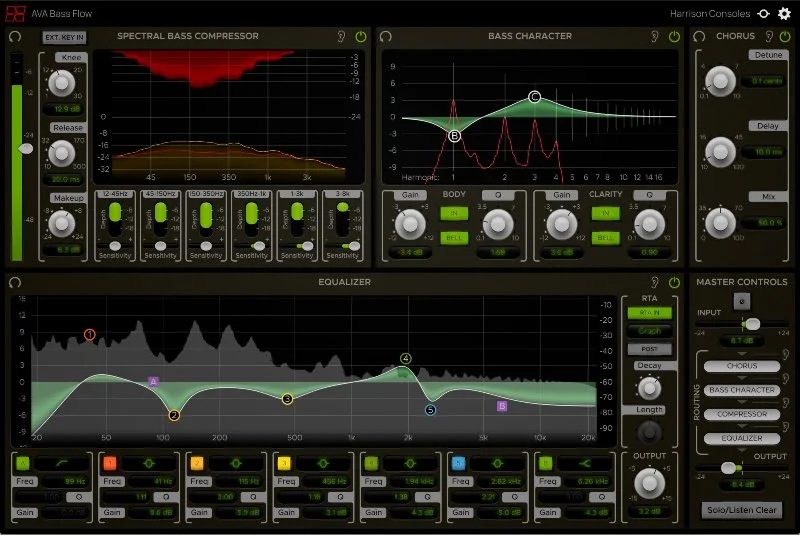 Harrison Consoles Bass Flow interface