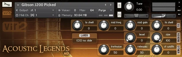 Vir2 Instruments Acoustic Legends HD interface