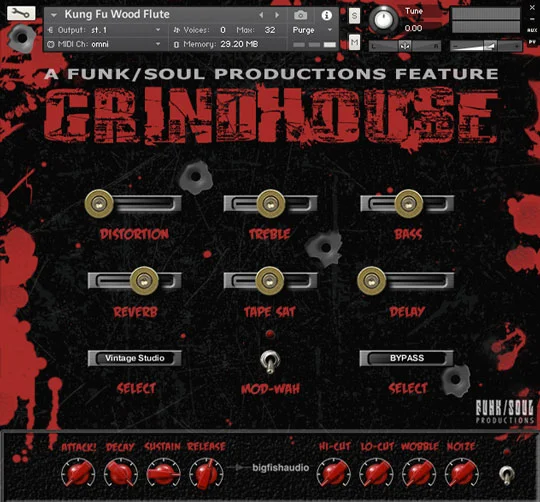 Big Fish Audio Grindhouse interface