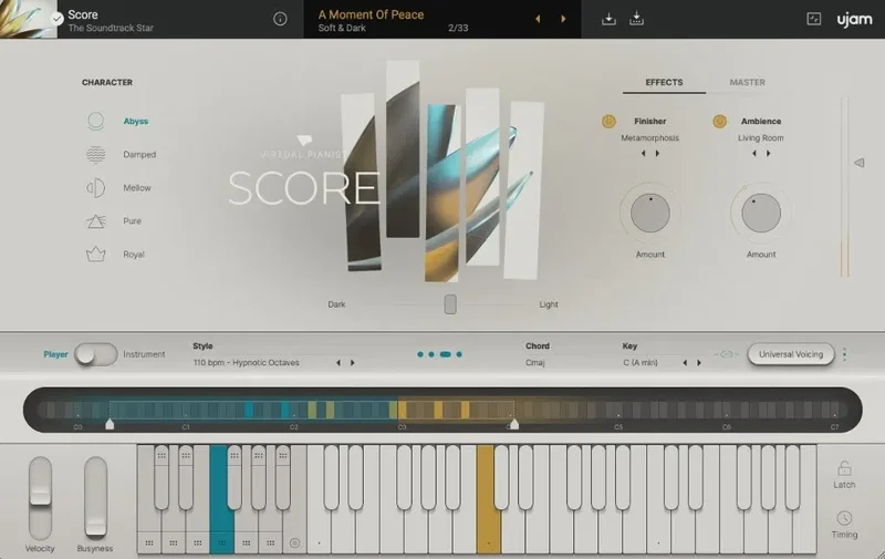 UJAM Virtual Pianist SCORE Loyalty interface