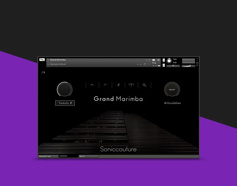 Soniccouture Grand Marimba interface