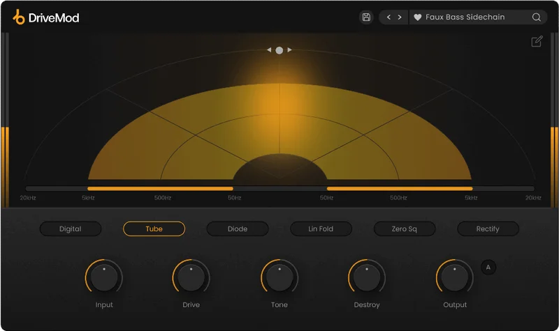 Plugin Boutique DriveMod interface
