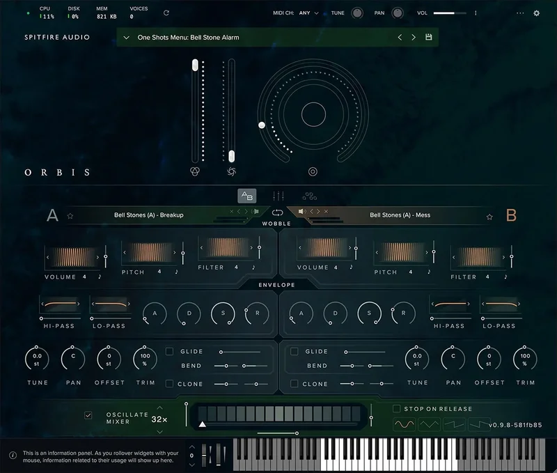 Spitfire Audio Orbis interface