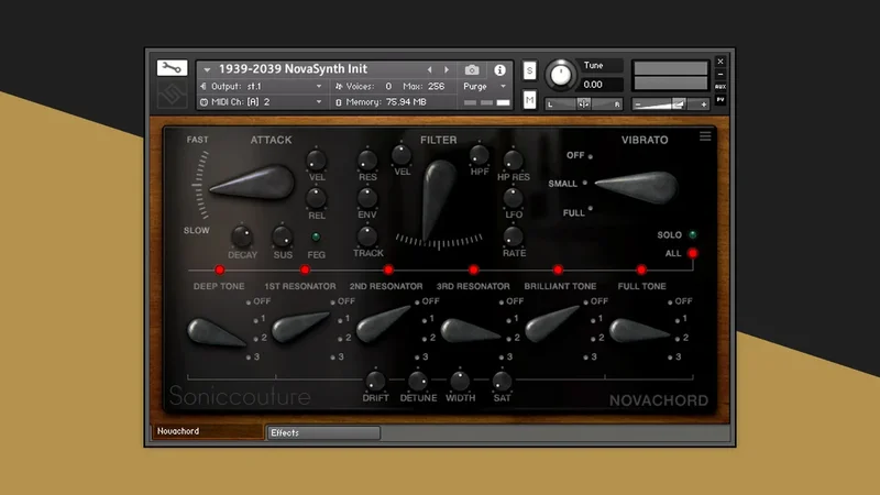 Soniccouture Novachord interface