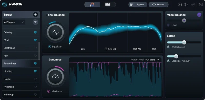 iZotope Ozone 12 Elements EDU interface