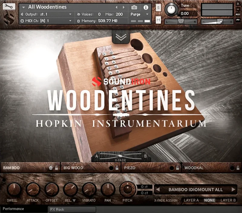Soundiron Hopkin Instrumentarium: Woodentines interface