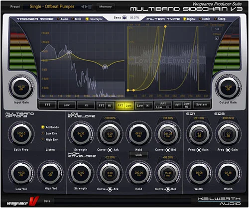 Vengeance Sound Multiband Sidechain3 interface