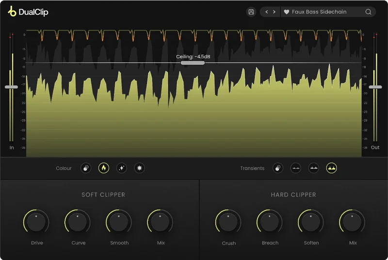Plugin Boutique DualClip interface
