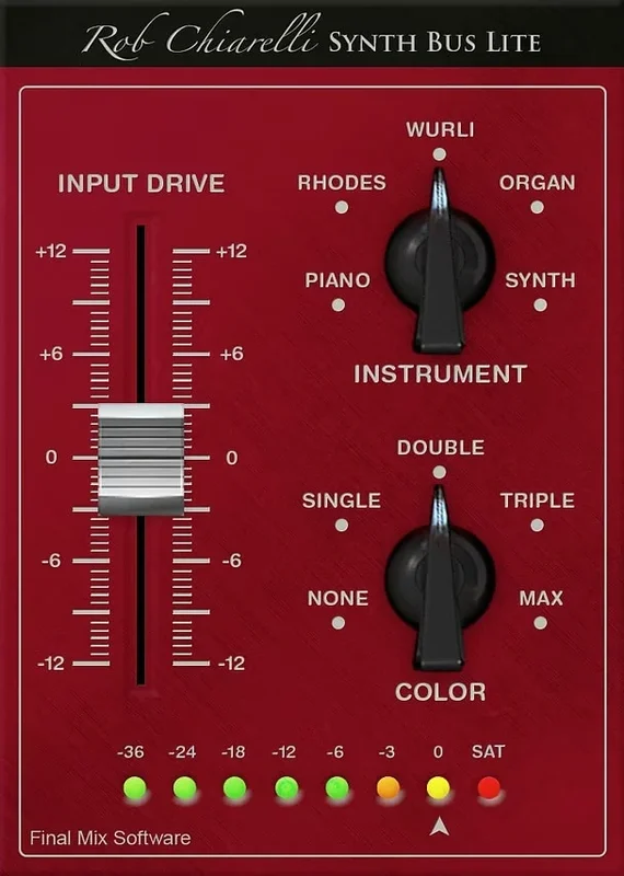 Final Mix Synth Bus Lite III interface