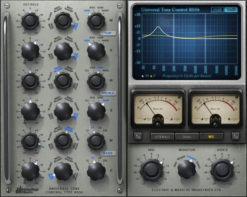Waves RS56 Passive EQ interface