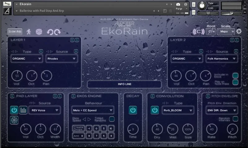 Audiofier EkoRain interface