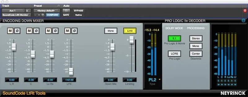Neyrinck SoundCode LtRt Tools Upgrade interface