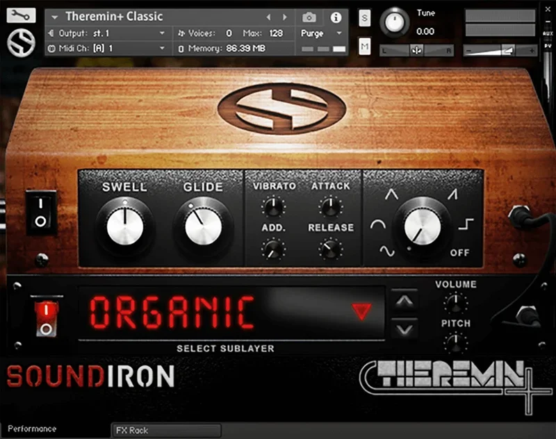 Soundiron Theremin+ interface
