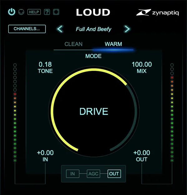 Zynaptiq LOUD interface